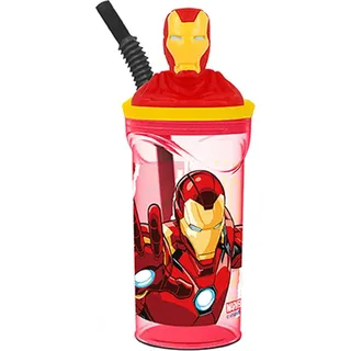 Stor 57778 - Marvel Avengers Ironman, 3D Trinkbecher 360ml