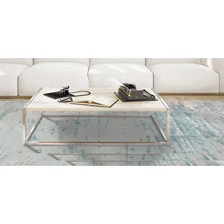 Teppich CALO-DELUXE "Texsa 250" Gr. 2, blau (hellblau), B:80cm H:15mm L:150cm, Kunstfaser, Teppiche, Teppich, Vintage Design, Wohnzimmer