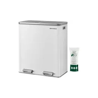 SONGMICS Mülltrenner 2 x 30,0 l weiß, 1 St.