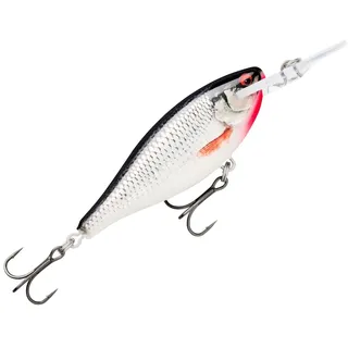 Rapala - Shad Rap Elite Balsa Construction Shad Rap (Blei) - schwimmender Süßwasserköder - 3,3 m Schwimmtiefe - Größe 7,5 cm / 12 g - Made in Estland - vergoldete lebende Kakerlake