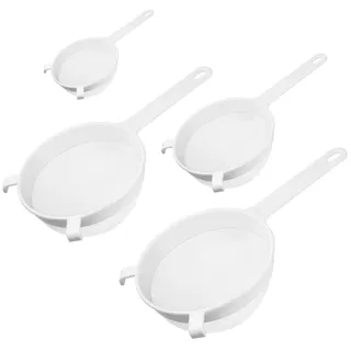 4 Stk Küchensieb Plastik Set, Nudelsiebe Feinmaschig | Haushaltssieb, Feines Sieb Set, Mehlsieb Plastik für Küche