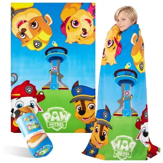 PAW PATROL Kinderdecke 100x150 cm, Flauschige Fleecedecke, Weiche Kuscheldecke für Sofa, Bett & Reisen, Geschenke für Jungen & Mädchen