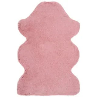Atticgo Webteppich waschbar Rosa Fox 60/90 cm , Pink , Textil , Uni , 60x90 cm , Oeko-Tex® Standard 100 , waschbar, antistatisch, leicht zusammenrollbar, rutschfeste Unterfläche , Teppiche und Böden, Teppiche, Schaffelle & Kuhfelle