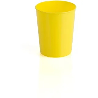 Kimmel Tasse Trinkbecher Zahnputzbecher Kunststoffbecher Partybecher Plastikbecher Kinderbecher Becher bruchsicher stapelbar Mehrweg Camping Grillen Picknick und Outdoor 250 ml klassik gelb
