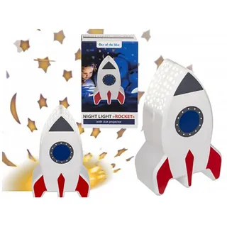 Out of the Blue Lampe Rakete mit Sternenprojektor ca. 15cm – Bunt