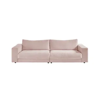 Kawola Sofa 3-Sitzer Madeline Pink Cord , Rosa , Textil , Füllung: Komfortschaum , 290x85x127 cm , Wohnzimmer, Sofas & Couches, Sofas, 3-Sitzer Sofas