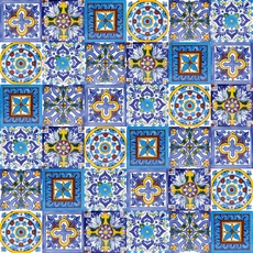 Cerames Mexikanische Keramische Fliesen Armando - 30 dekorative mexikanische mosaik fliesen für Badezimmer, Küche, Dusche, Treppen, Küchenrückwand | Keramikmosaikfliesen 10,5x10,5 cm