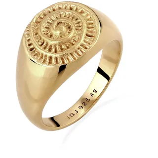 Siegelring KUZZOI "Ring Siegelring Vintage 925 Sterling Silber" Gr. 66, gold, Fingerringe, Herren, 66, Silber 925 (Sterlingsilber), Siegelring