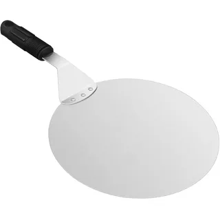 Asdirne Pizzaschieber, Pizzaschaufel mit Kunststoffgriff und Edelstahl-Metallplatte für hausgemachte Pizzas, Gebäck, Teig, Brot, Kuchen usw., robuste Pizzaschaufel, 25,4 cm