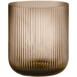 BLOMUS -VEN- Windlicht Size M, Warmer Braunton, eleganter Blickfang als Windlicht oder Vase, Farbe Coffee (66252)