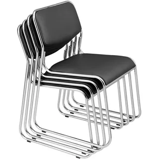 pro.tec Konferenzstuhl Kunstleder Schwarz