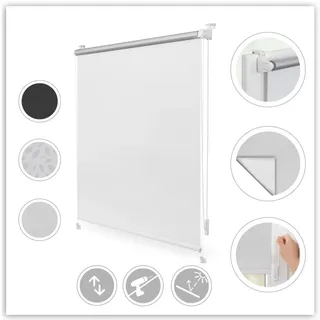 Lichtblick Verdunkelungsrollo Thermo-Rollo Klemmfix 100 x 150 cm weiß
