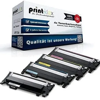 4X Print-Klex Tonerkartuschen kompatibel für Samsung Xpress C480FN C480FW C480Series C480W CLTK404 CLTC404 CLTM404 CLTY404 Black Cyan Magenta Yellow Sparset KCMY - Eco Plus Serie
