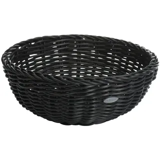 Westmark Mehrzweck-Korb, geeignet für Hotel und Gastronomie, Rund, Ø ca. 23 cm, Höhe: ca. 9 cm, Synthetikfaser, Saleen Edition, Schwarz, 02010319101