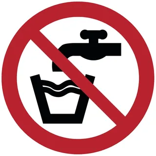 Runder Laminierter Schilderklebstoff, Wasserfester ISO 7010 - Kleber – UV-beständiger Laminierter Klebstoff – Nicht Trinkbares Wasser - Durchmesser 60 cm