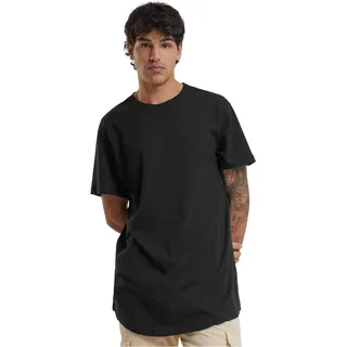 Urban Classics Herren Geformtes langes T-Shirt, Schwarz, M