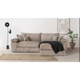 Home Affaire »Soft&Cosy XXL L-Form, B: 303 cm - OTTO. Verlässliche Qualität.« Mega-Sofa, Cord oder Chenille-Struktur, mit Federkern & 4 Zierkissen,
