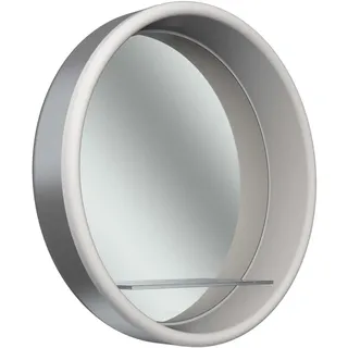 Schneider LUNE D2W Lichtspiegel, rund, rundum LED-Beleuchtung, Durchmesser 733mm, mit Ablage, 211.074.01.60, Farbe: Edelstahl geschliffen