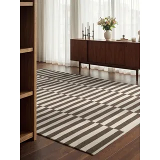 HANSE HOME Vika Wollteppich 200 x 300 cm Braun/Schwarz/Weiß