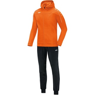 Jako Trainingsanzug Polyester Classico mit Kapuze Neonorange 4XL - Jogginganzug 2-teilig für Sport und Alltag, Jogginghose & Trainingsjacke