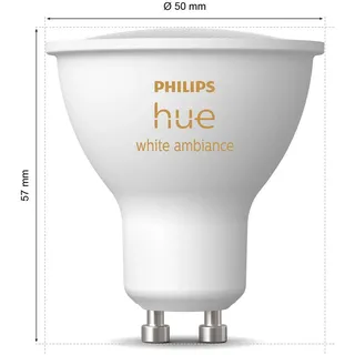 Philips Hue White Ambiance GU10 Dreierpack 3x400lm