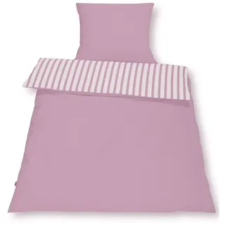 Setex Baumwoll-Wendebettwäsche, Bezug für Bettdecke im Set mit Kissenbezug, 100 % Baumwolle, 2-teiliges Bettwäsche-Set