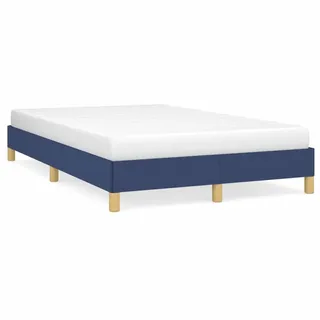 vidaXL Bettgestell ohne Matratze Blau 120x200 cm Stoff - Blau