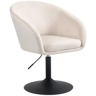 Svita Loungesessel Jamaika mit Armlehnen Samt , Creme , Textil , Oval , 59x95x59 cm , Wohnzimmer, Sessel, Polstersessel