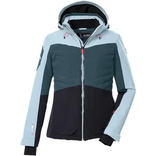 KILLTEC Damen Skijacke/Funktionsjacke mit abzippbarer Kapuze und Schneefang KSW 30 WMN SKI JCKT, hellpetrol, 42,