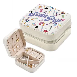 XIAZHDZ Demon Schmuckkästchen – Kompakte Reise-Schmuckbox für Ringe, Ohrringe & Ketten – Tragbarer Schmuckorganizer im farbenfrohen Soda Pop Hunters Design