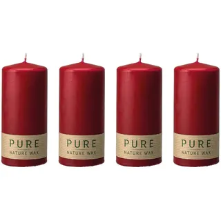 Wenzel Pure Kerze Safe Candle 13x6cm Karminrot (4 Stück)
