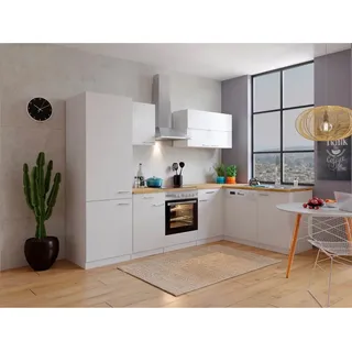 Respekta Winkelküche L-Form 280 x 172 cm Weiß