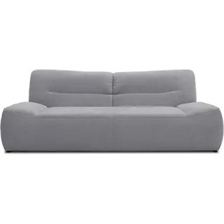 DOMO. collection Sofa Boho, 3-Sitzer Couch im Boho-Style, 3er Sofa, Bigsofa Garnitur Polstersofa, 224 x 109 x 81 cm (BxTxH), dunkelgrau