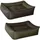 Hundesofa MAX Quattro L 80 x 65 cm grün-braun