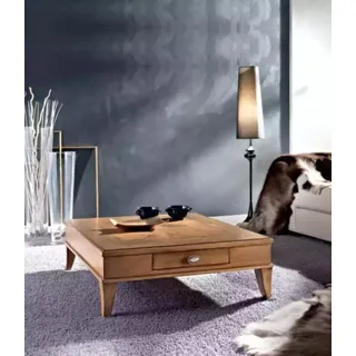 Design Couchtisch Tische Quadratisch Holz Wohnzimmer Tisch Luxus Möbel - Braun