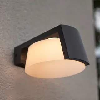 Lutec Außenwandleuchte Aluminium/Kunststoff 9,6 cm grau