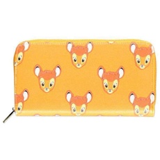 Disney – Bambi – Zip Around Wallte, Orange, 20cm (W) x 10.5cm (H) x 2cm (D), und