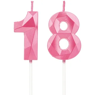 DTXLX Pink Zahl 18 Geburtstagskerzen Kuchen Deko