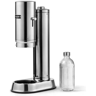 Aarke Carbonator Pro Wassersprudler-Set steel + Glaskaraffe
