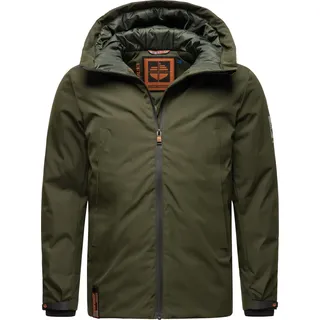 Stone Harbour Moagaa Wasserdichte Herren Winterjacke mit Kapuze Wintermantel Outdoor Parka Olive Gr. 46 - S - Olive