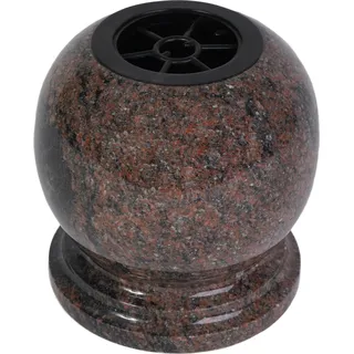 Grab-Vase Kugel aus Granit Aurora