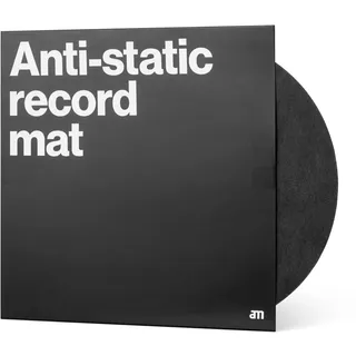 Premium Antistatische Plattenspielermatte - Anti-Static Record Mat aus Carbonfaserfilz für Turntable und LP Vinyl Schallplatten