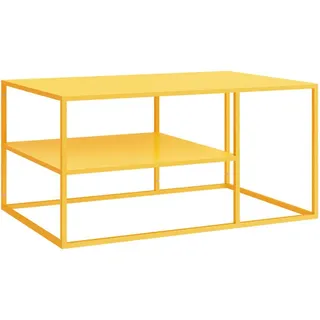 [en.casa] Couchtisch Solund Gelb Metall 90 x 60 x 45 cm