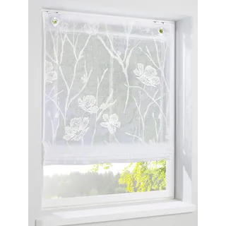 Heine home Raffrollo mit Ösen, weiß