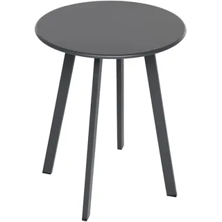 Dehner Kaffeetisch Lian, ca. Ø 40 cm, Höhe ca. 50 cm, Stahl, pulverbeschichtet, grau