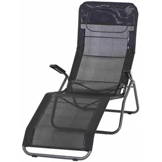 Siena Garden Kippliege 144 x 73 x 104 cm Schwarz