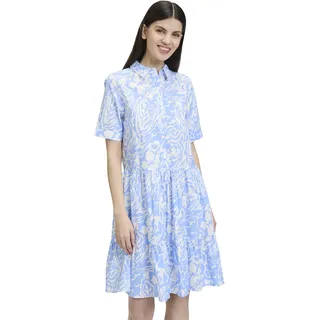 Cartoon Blusenkleid Blau/Weiß 42