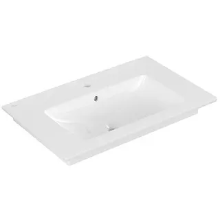 Waschtisch Villeroy & Boch Venticello 800 x 500 mm, 1 Hahnloch, mit Überlauf, weiß Alpin - 41048L01