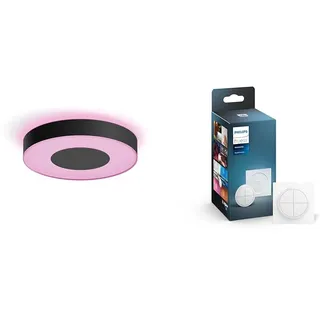 Philips Hue White & Color Ambiance Infuse Deckenleuchte L (3.700 lm) & Tap Dial Switch Drehschalter, weiß, personalisierbar via Hue App, Zubehör
