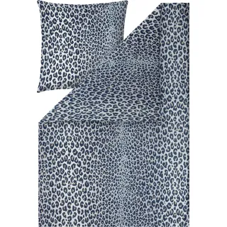 Estella Mako-Satin Impulse Bettwäsche Lionel, 155 x 220 cm, marine - Marine